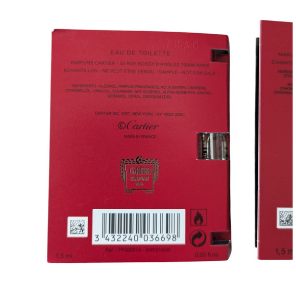 Cartier Pasha Edition Noire and Declaration Parfum Samples 1.5mL 0.05 fl oz - Picture 7 of 10